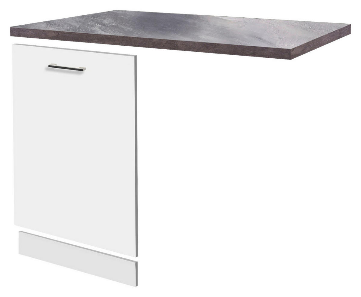 GESCHIRRSPÜLERFRONT 110/85/60 cm  in Weiß, Graubraun  - Graubraun/Weiß, KONVENTIONELL, Holzwerkstoff (110/85/60cm) - FlexWell