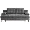 SCHLAFSOFA Chenille Graphitfarben  - Schwarz/Graphitfarben, KONVENTIONELL, Textil/Metall (203/94/96cm) - Carryhome