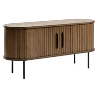 LOWBOARD  in 120/56/40 cm  - Eiche dunkel/Schwarz, Trend, Holz/Holzwerkstoff (120/56/40cm) - Xora