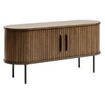 LOWBOARD  in 120/56/40 cm  - Eiche dunkel/Schwarz, Trend, Holz/Holzwerkstoff (120/56/40cm) - Xora