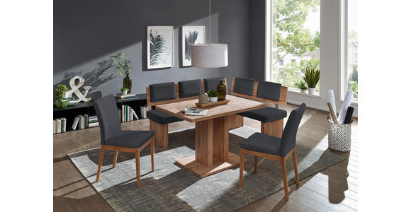 ECKBANK 165/125 cm in Anthrazit, Eichefarben - Eichefarben/Anthrazit, KONVENTIONELL, Holzwerkstoff/Textil (165/125cm) - Cantus