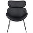 STUHL Lederlook Schwarz - Schwarz, Trend, Textil/Metall (65/85/75cm) - Carryhome