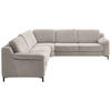 ECKSOFA in Chenille Beige  278/278 cm  - Beige/Schwarz, Design, Textil/Metall (278/278cm) - Valdera