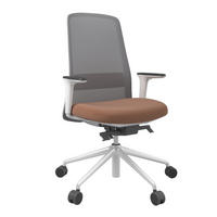 DREHSTUHL Grau, Weiß, Dunkelbraun  - Dunkelbraun/Weiß, MODERN, Kunststoff/Textil (70/103-115/70cm)