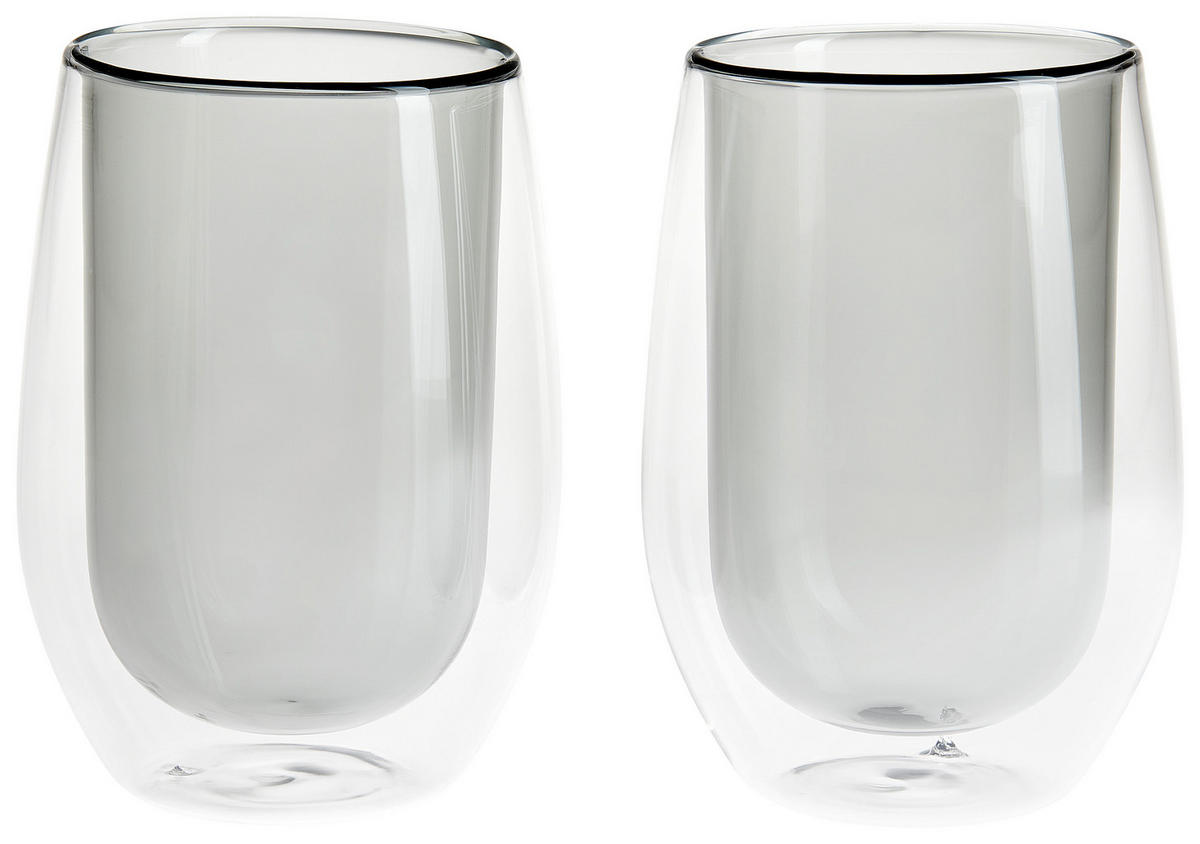 KAFFEEGLAS  - Grau, KONVENTIONELL, Glas (7,5/12,5cm) - Novel