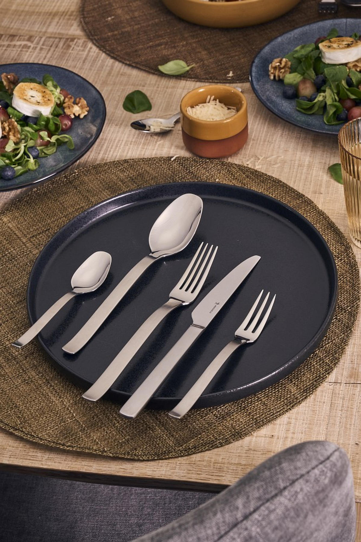 BESTECKSET Clouds 42-teilig Edelstahl  für 6 Personen  - Edelstahlfarben, Basics, Metall - Henckels by ZWILLING