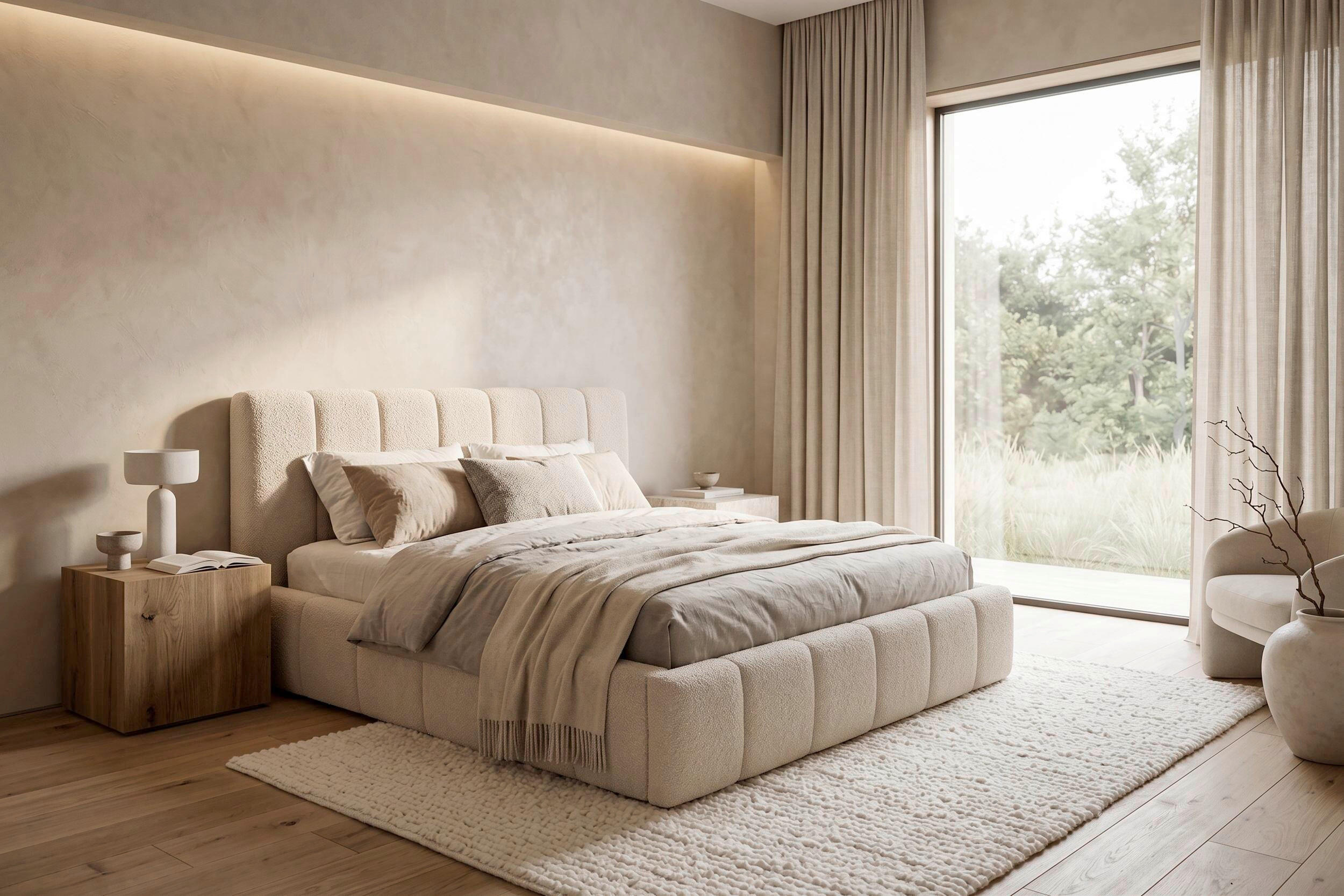 Mid.you Polsterbett Beige 140x200 cm