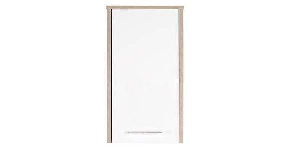 HÄNGESCHRANK 40/72/20 cm  - Chromfarben/Eichefarben, Design, Glas/Holzwerkstoff (40/72/20cm) - Xora