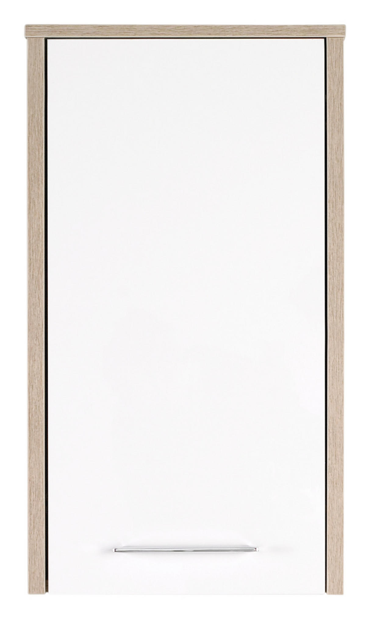 HÄNGESCHRANK 40/72/20 cm  - Weiss Hochglanz/Chromfarben, Design, Glas/Holzwerkstoff (40/72/20cm) - Xora