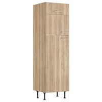 GERÄTEUMBAUSCHRANK 60/211,8/58,1 cm  in Wildeiche  - Wildeiche/Edelstahlfarben, Basics, Holzwerkstoff/Metall (60/211,8/58,1cm) - Optifit