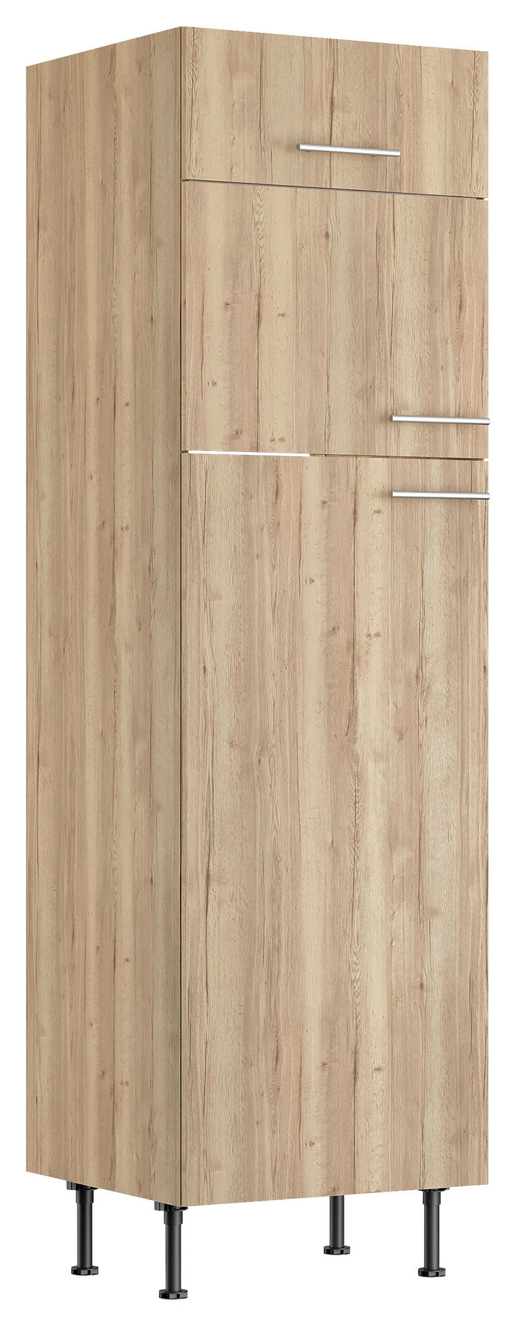 GERÄTEUMBAUSCHRANK 60/211,8/58,1 cm  in Wildeiche  - Wildeiche/Edelstahlfarben, Basics, Holzwerkstoff/Metall (60/211,8/58,1cm) - Optifit