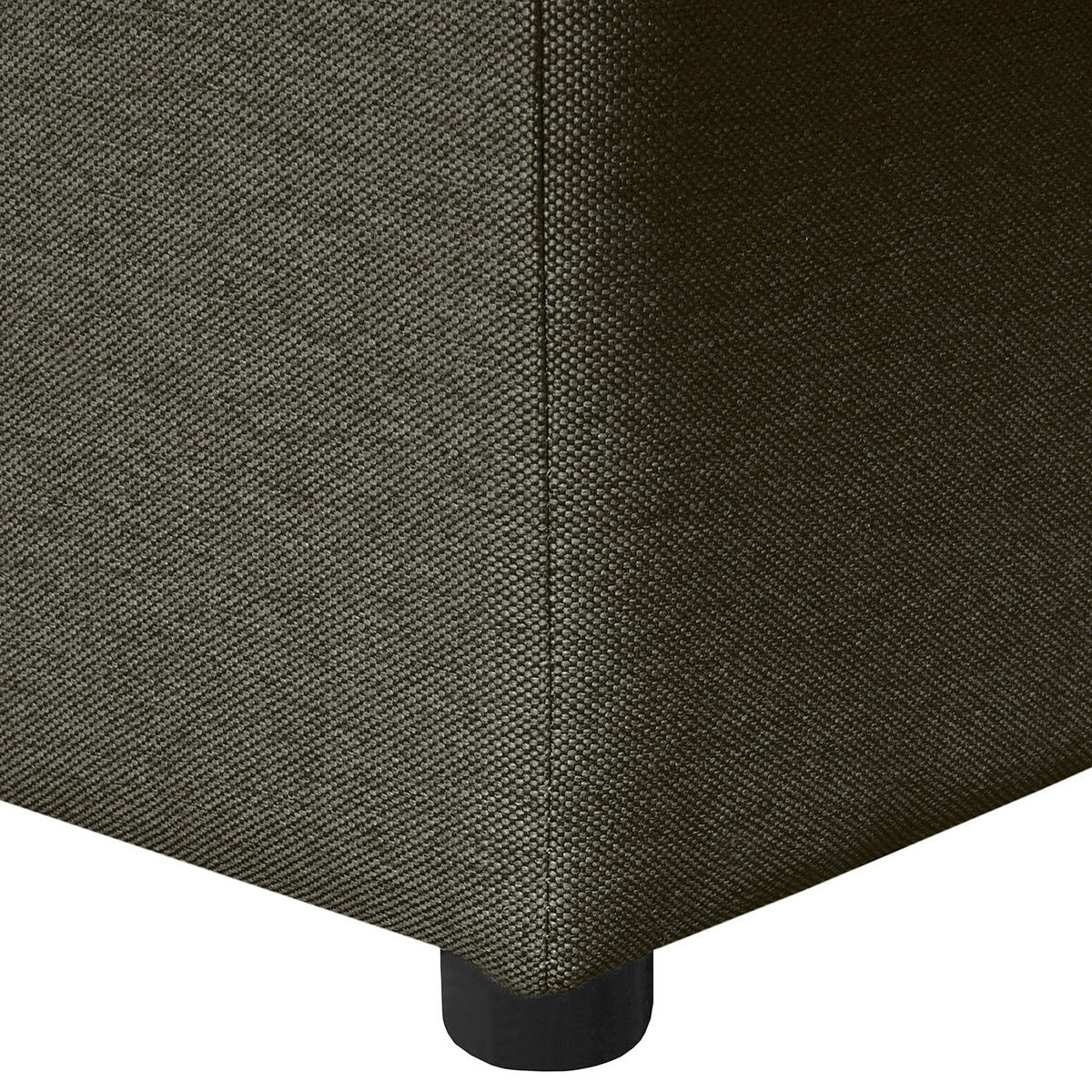 ECKSOFA Naomi in Mikrofaser Dunkelgrau Rückenkissen  284/243 cm  - Dunkelgrau/Schwarz, Design, Kunststoff/Textil (284/243cm) - P & B