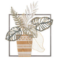 NÁSTENNÁ DEKORÁCIA 54/62.9/2.46 cm  - Basics, kov/kompozitné drevo (54/62.9/2.46cm)