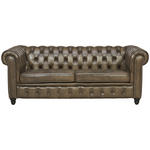 CHESTERFIELD-SOFA Schwarz, Taupe  - Taupe/Schwarz, LIFESTYLE (212/81/94cm) - Ambia Home