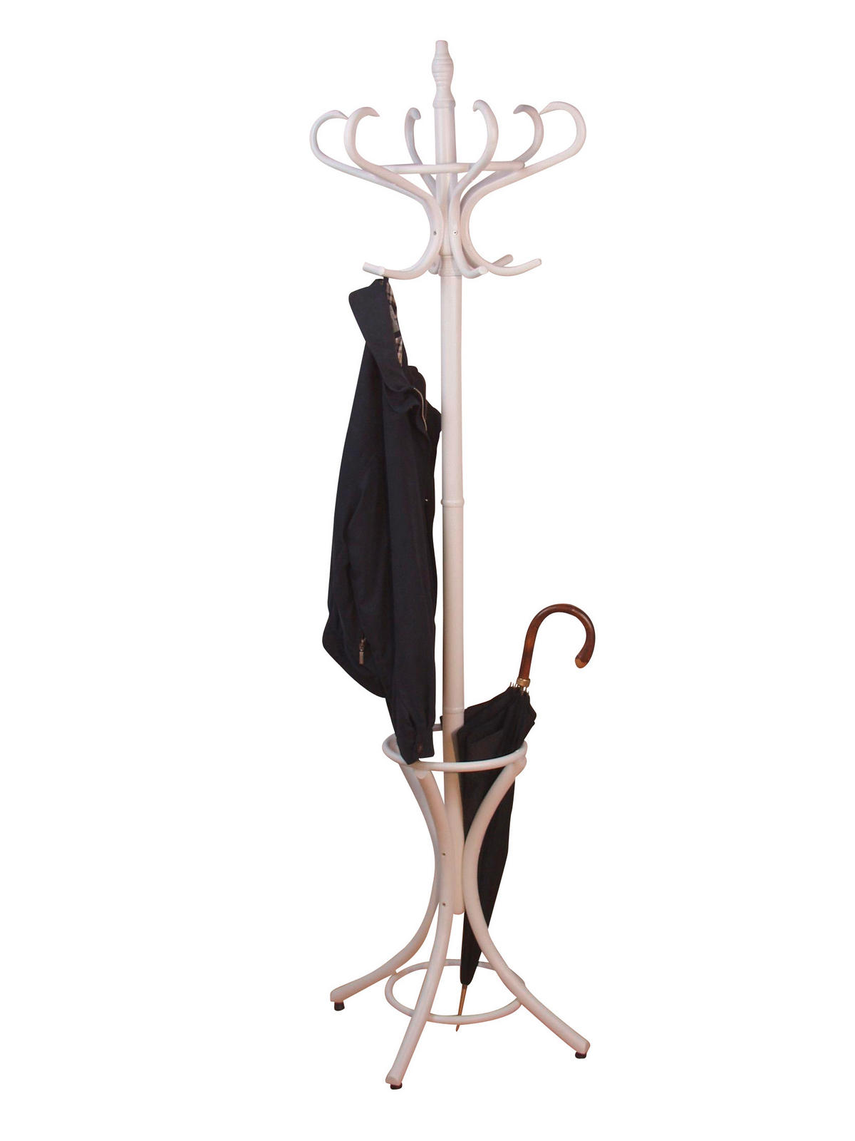 GARDEROBENSTÄNDER in Weiß   - Weiß, Design, Holz (53/53/184cm) - MID.YOU