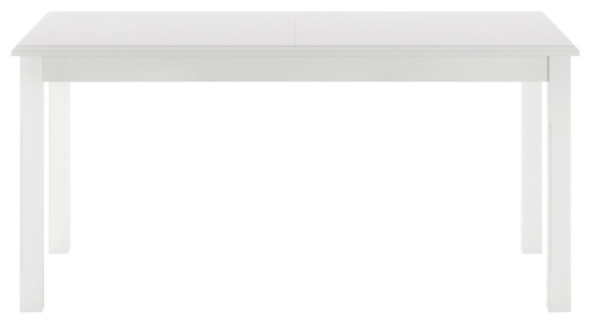 ESSTISCH Weiß rechteckig  ausziehbar  - Weiß, ROMANTIK / LANDHAUS, Holz/Holzwerkstoff (160/90/75cm) - Livetastic