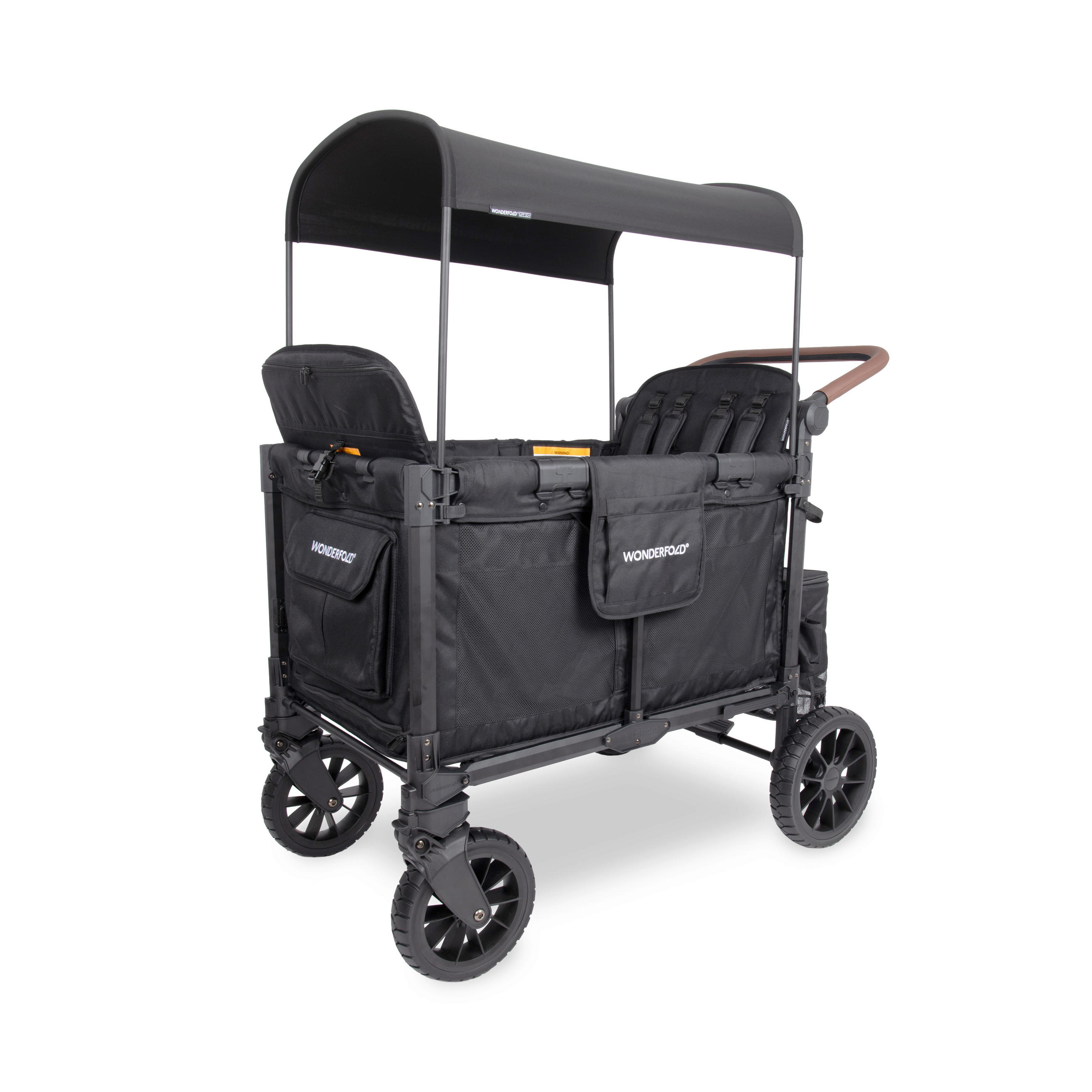 Wonderfold Bollerwagen W4 Luxe Pro Schwarz 74x113x124 cm