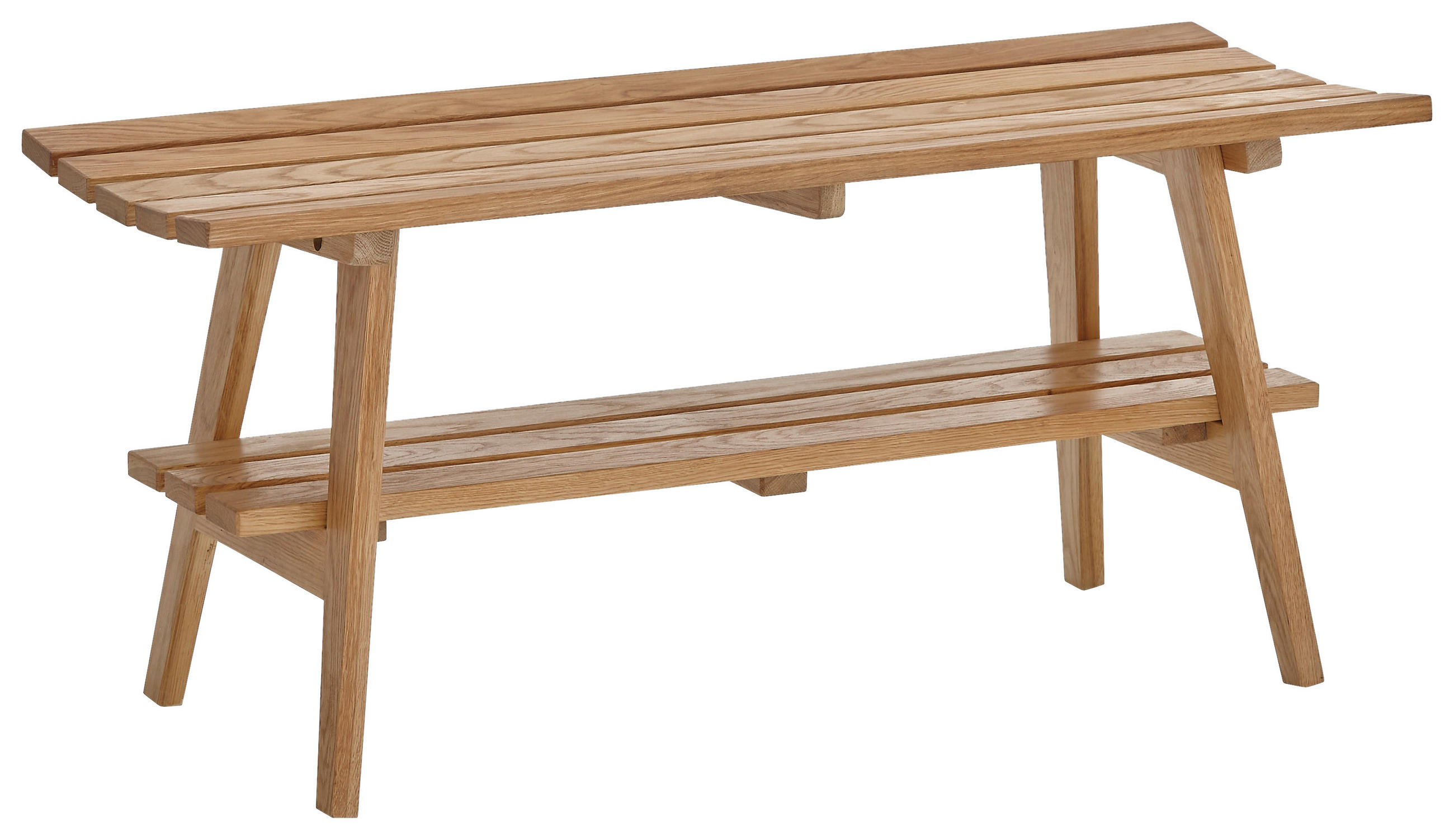 ŠATNÍ LAVICE - barvy dubu, Basics, dřevo (100/45/36cm)