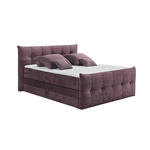 BOXSPRINGBETT 180/200 cm  in Aubergine  - Aubergine/Schwarz, KONVENTIONELL, Kunststoff/Textil (180/200cm) - Esposa