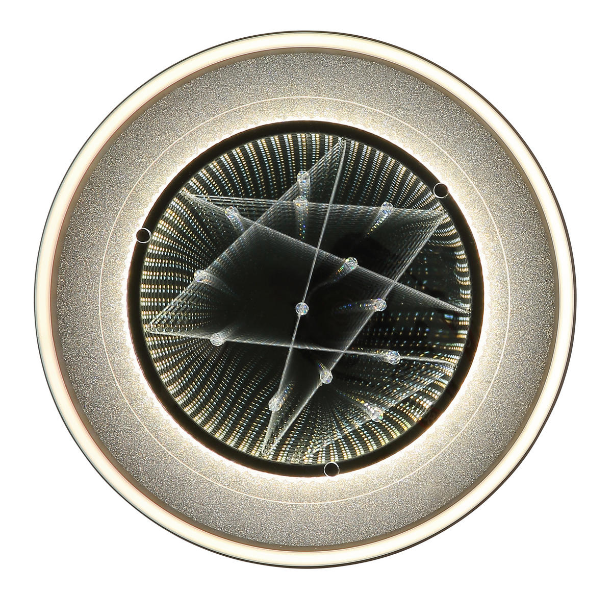 LED-DECKENLEUCHTE 40/6,8 cm   - Klar/Silberfarben, Design, Glas/Kunststoff (40/6,8cm) - Globo