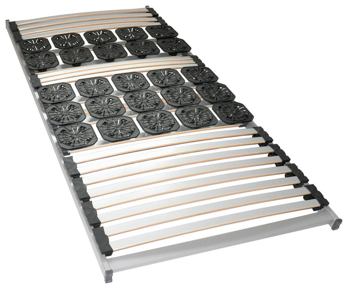 LAMELOVÝ ROŠT,  (pro rám) 90/200 cm - bílá/světle šedá, Basics, dřevo/plast (90/200cm) - Dieter Knoll