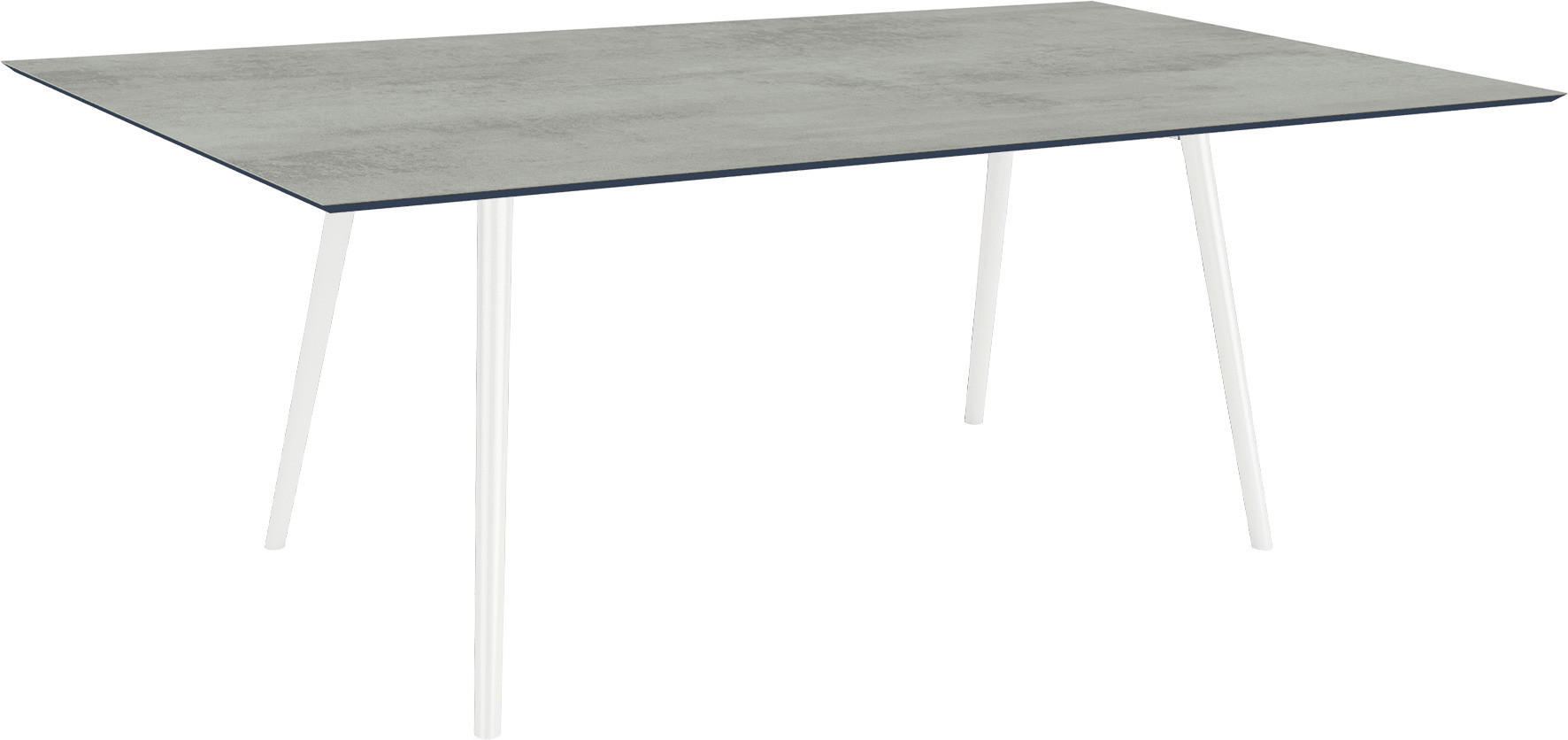 GARTENTISCH 180/100/75 cm Kunststoff Grau rechteckig  - Weiß/Grau, MODERN, Kunststoff/Metall (180/100/75cm) - Stern
