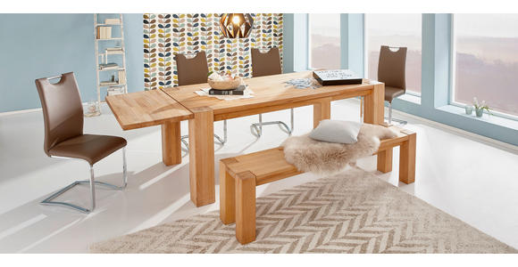 ANSTECKPLATTE Kernbuche massiv Kernbuche  - Kernbuche, Natur, Holz (100/50/4cm) - Carryhome