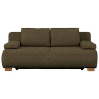BOXSPRINGSOFA in Flachgewebe Grün  - Naturfarben/Grün, MODERN, Holz/Textil (205/93/108cm) - Venda