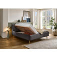 POLSTERBETT 180/200 cm  in Anthrazit  - Eichefarben/Birkefarben, Design, Holz/Textil (180/200cm) - Xora