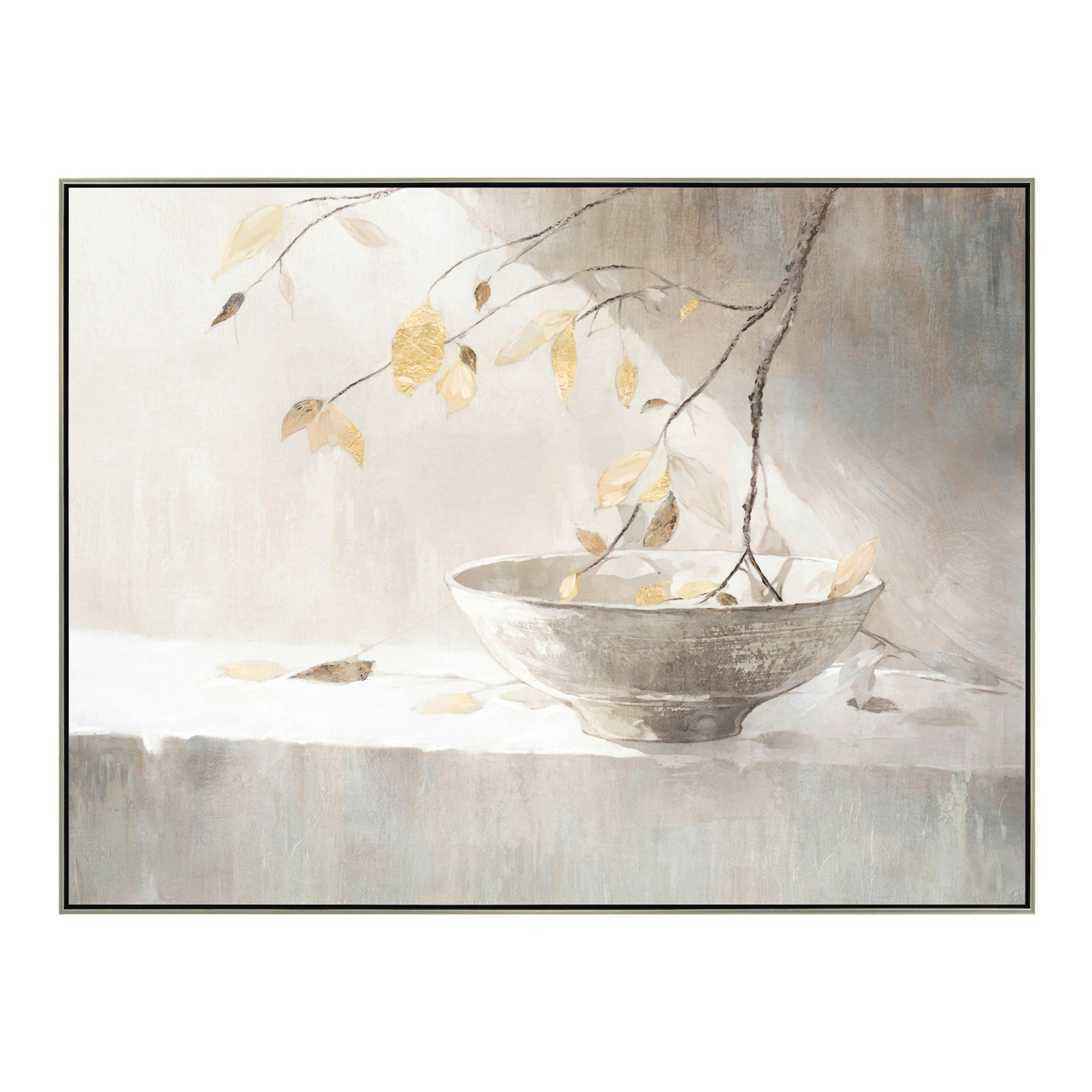 KONSTTRYCK 120/90 cm  - brun/silver, Trend, trä/textil (120/90cm) - Monee