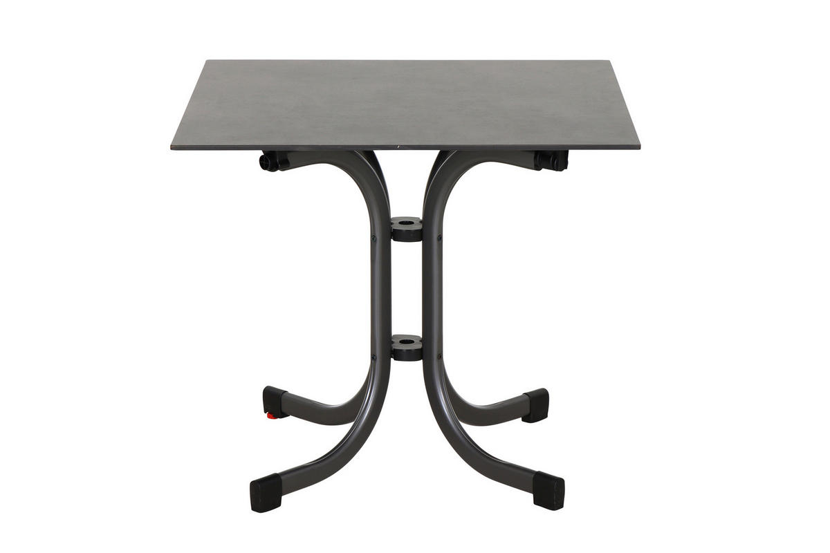 GARTENKLAPPTISCH 80/80/71 cm  - Anthrazit, KONVENTIONELL, Holzwerkstoff/Kunststoff (80/80/71cm) - Siena Garden