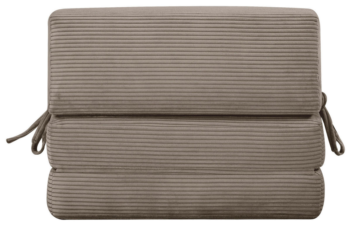 SCHLAFSESSEL Cord Braun    - Braun, Design, Textil/Metall (75/58/80cm) - Livetastic