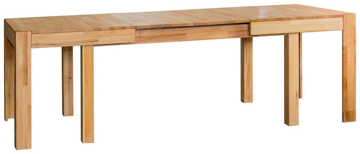 ESSTISCH Buchefarben rechteckig  ausziehbar  - Buchefarben, Natur, Holz (160/90/75cm) - Livetastic