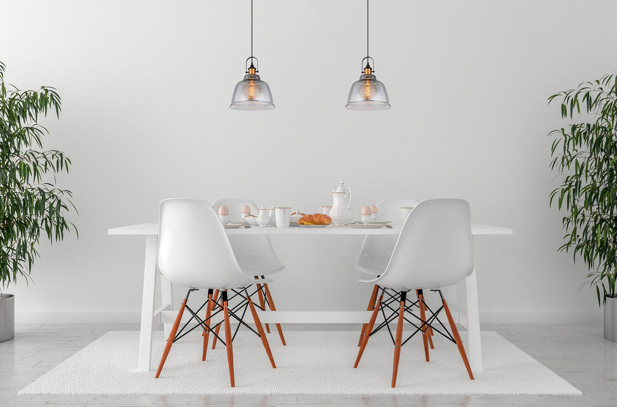 VISEČA SVETILKA        30/120 cm      E27 - črna/barve medenine, Design, kovina/steklo (30/120cm) - Globo