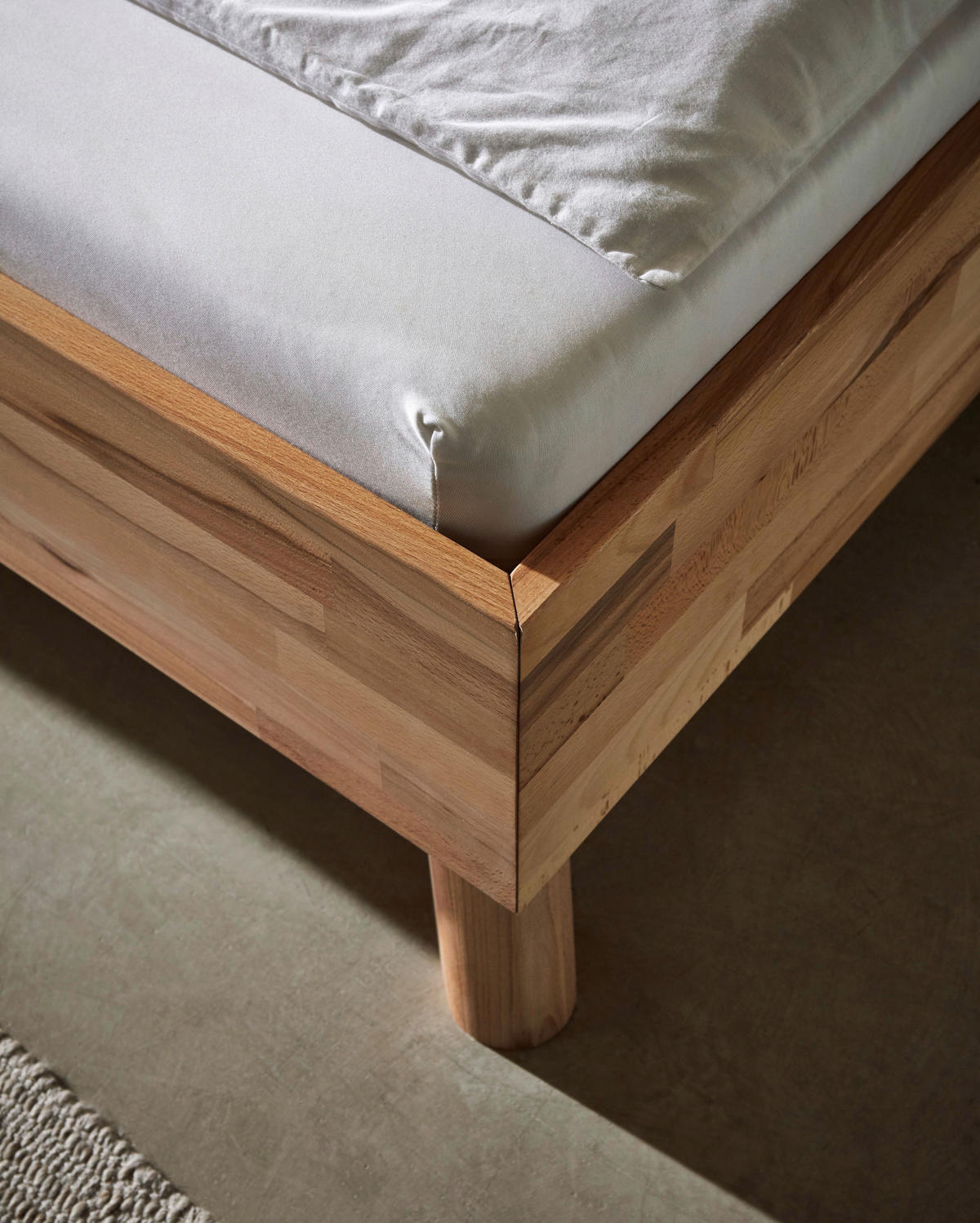BETT 100/200 cm  in Kernbuche  - Kernbuche, MODERN, Holz (100/200cm) - MID.YOU