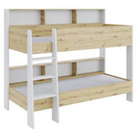 ETAGENBETT - Eiche Artisan/Weiß, KONVENTIONELL, Holzwerkstoff (90/200cm) - MID.YOU