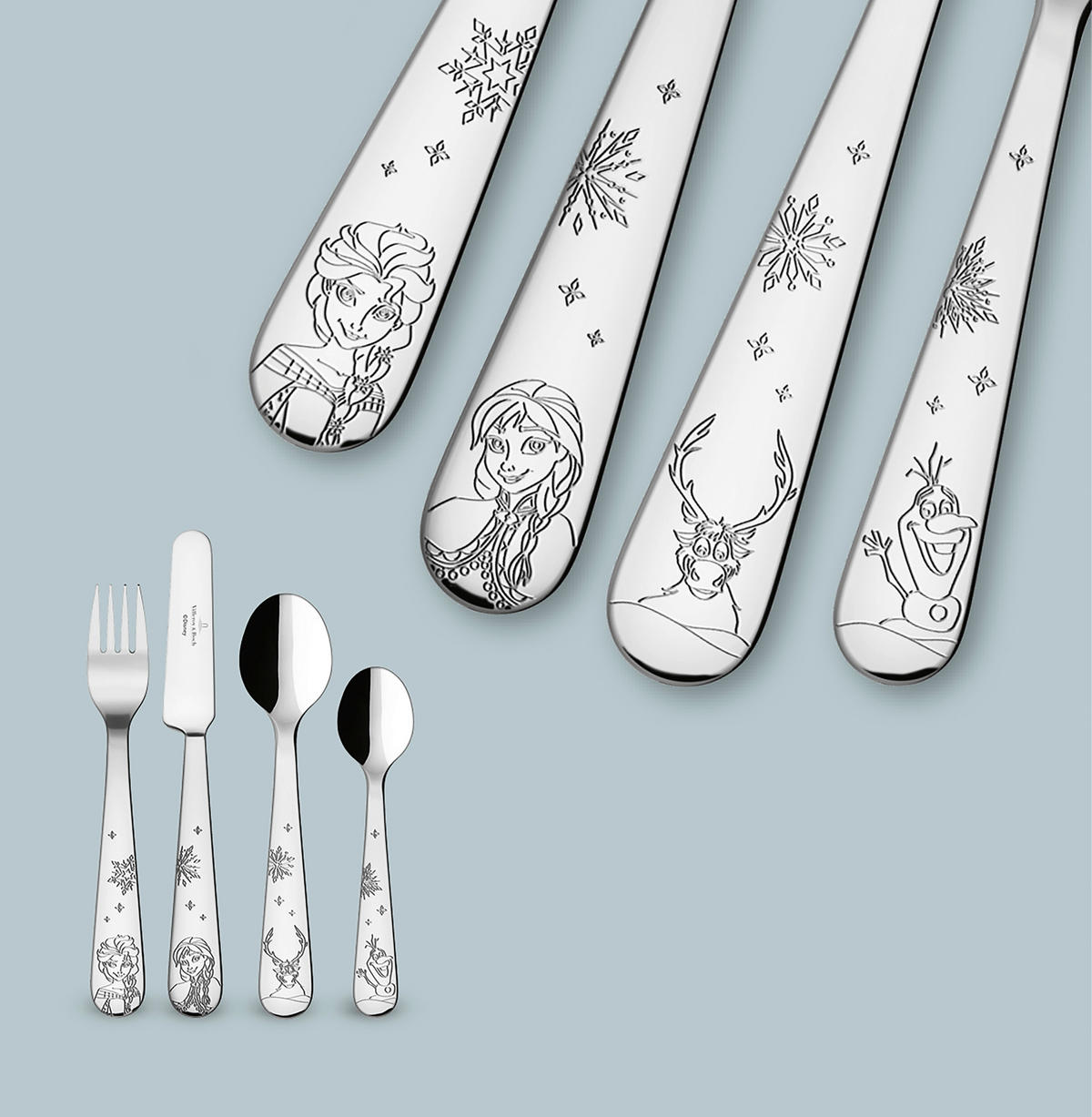 KINDERBESTECK Disney Frozen 4-teilig  - Edelstahlfarben, Basics, Metall - Villeroy & Boch