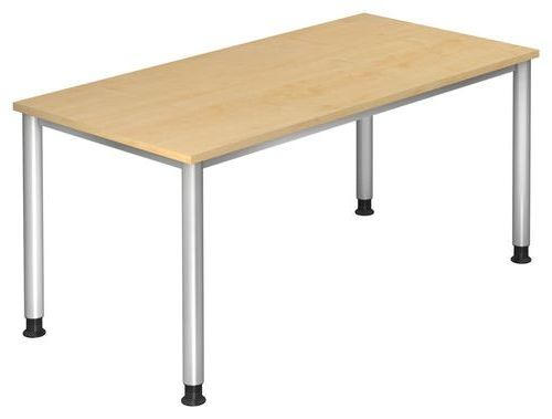 SCHREIBTISCH 160/80/68,5-81 cm in Ahornfarben - Silberfarben/Ahornfarben, KONVENTIONELL, Metall (160/80/68,5-81cm) - Venda