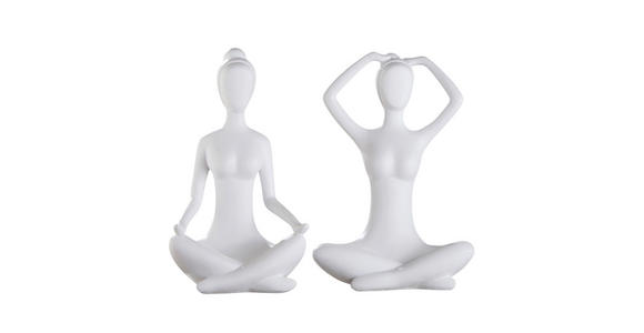 SKULPTUR - Weiß, Trend, Kunststoff (16/29/12cm) - Ambia Home