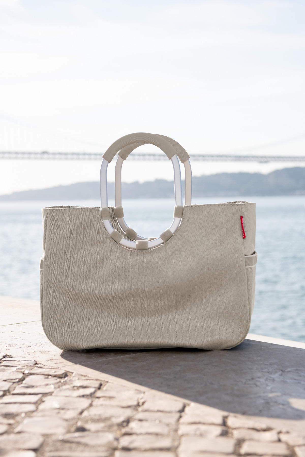 EINKAUFSKORB Herringbone Sand 25 L  - Beige/Roségold, Basics, Kunststoff/Textil (46/34,5/25cm) - Reisenthel