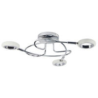 LED-TAKLAMPA Aurelion 49/49/13 cm  - kromfärg, Design, metall/plast (49/49/13cm)