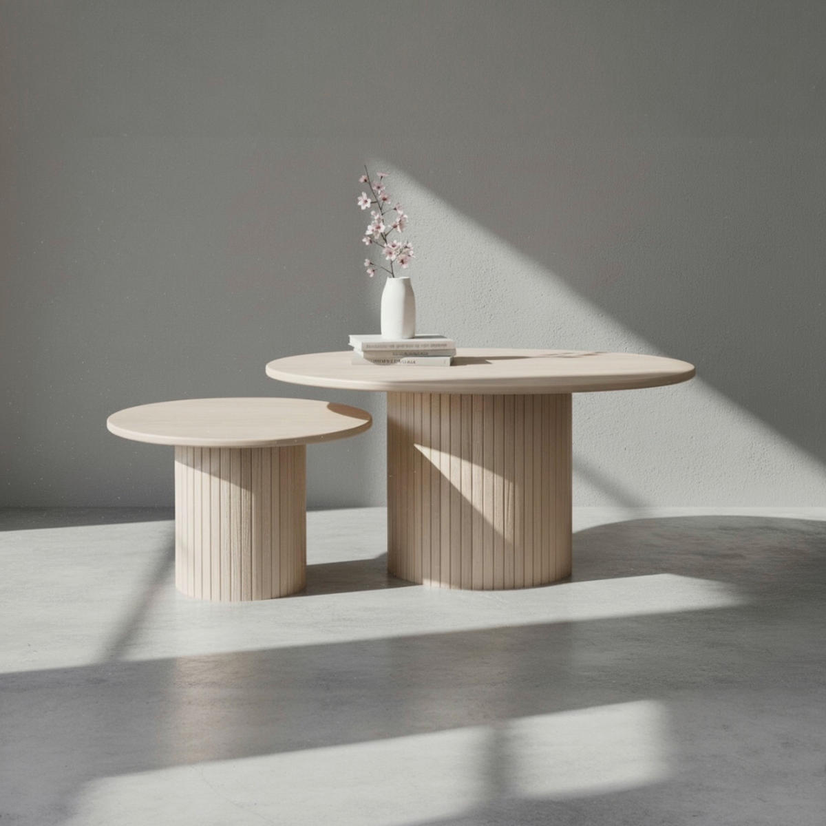 SOFFBORD i trä  - ek Bianco, Modern, trä (90cm) - Niels Andersson