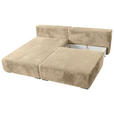 ECKSOFA in Cord Beige  - Beige/Schwarz, MODERN, Holz/Textil (145/210cm) - Carryhome