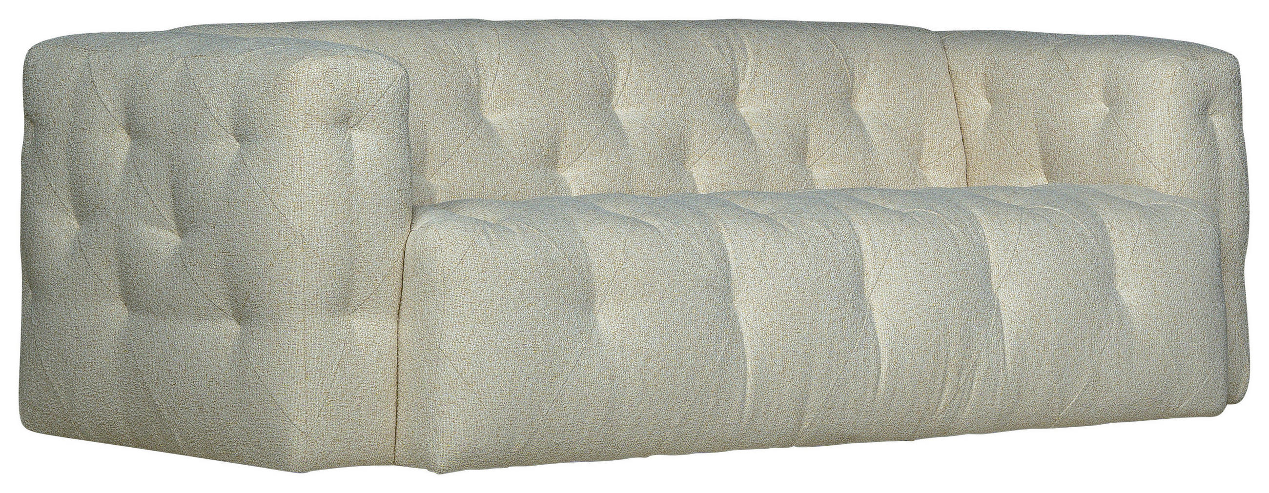 2,5-SITS SOFFA i beige  - beige, Klassisk, metall/trä (232/78/112cm) - Niels Andersson