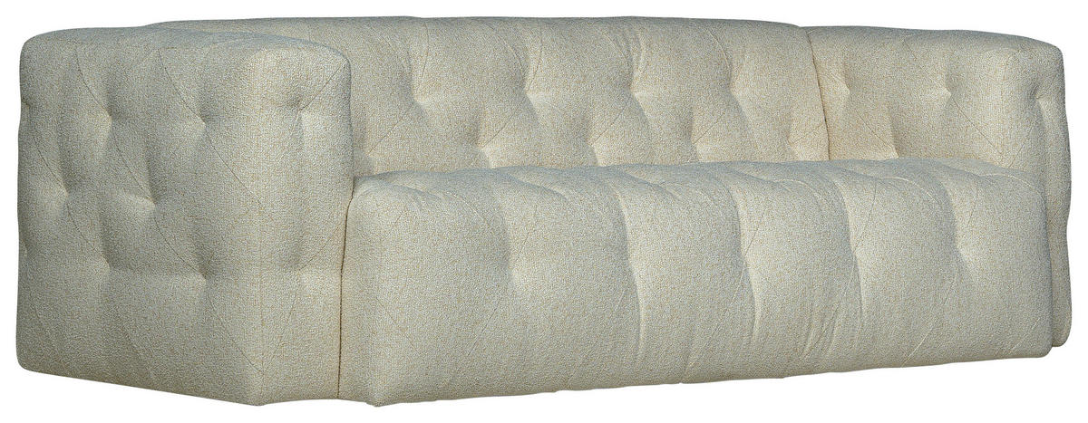 2,5-SITS SOFFA i beige  - beige, Klassisk, metall/trä (232/78/112cm) - Niels Andersson