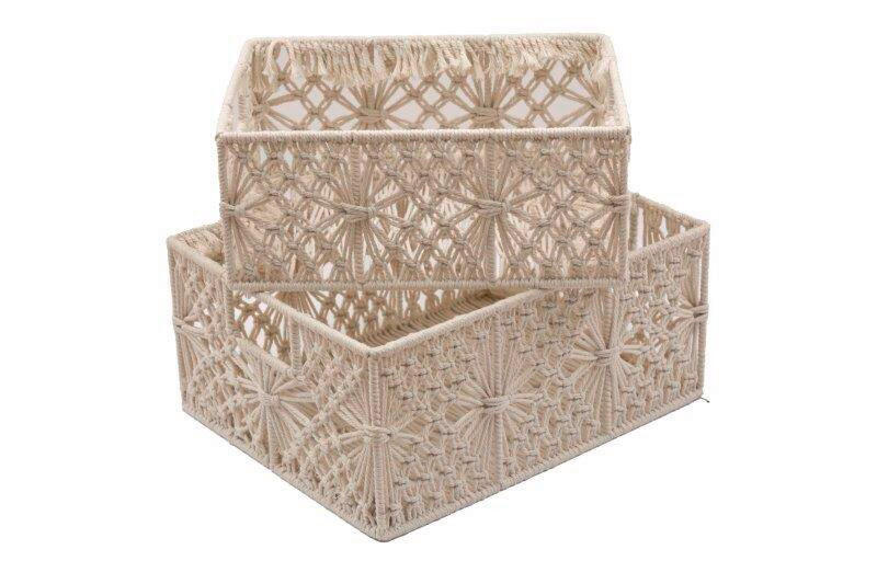 UNIVERZÁLIS KOSÁR - világosbarna, Basics, textil (38/17/30cm)