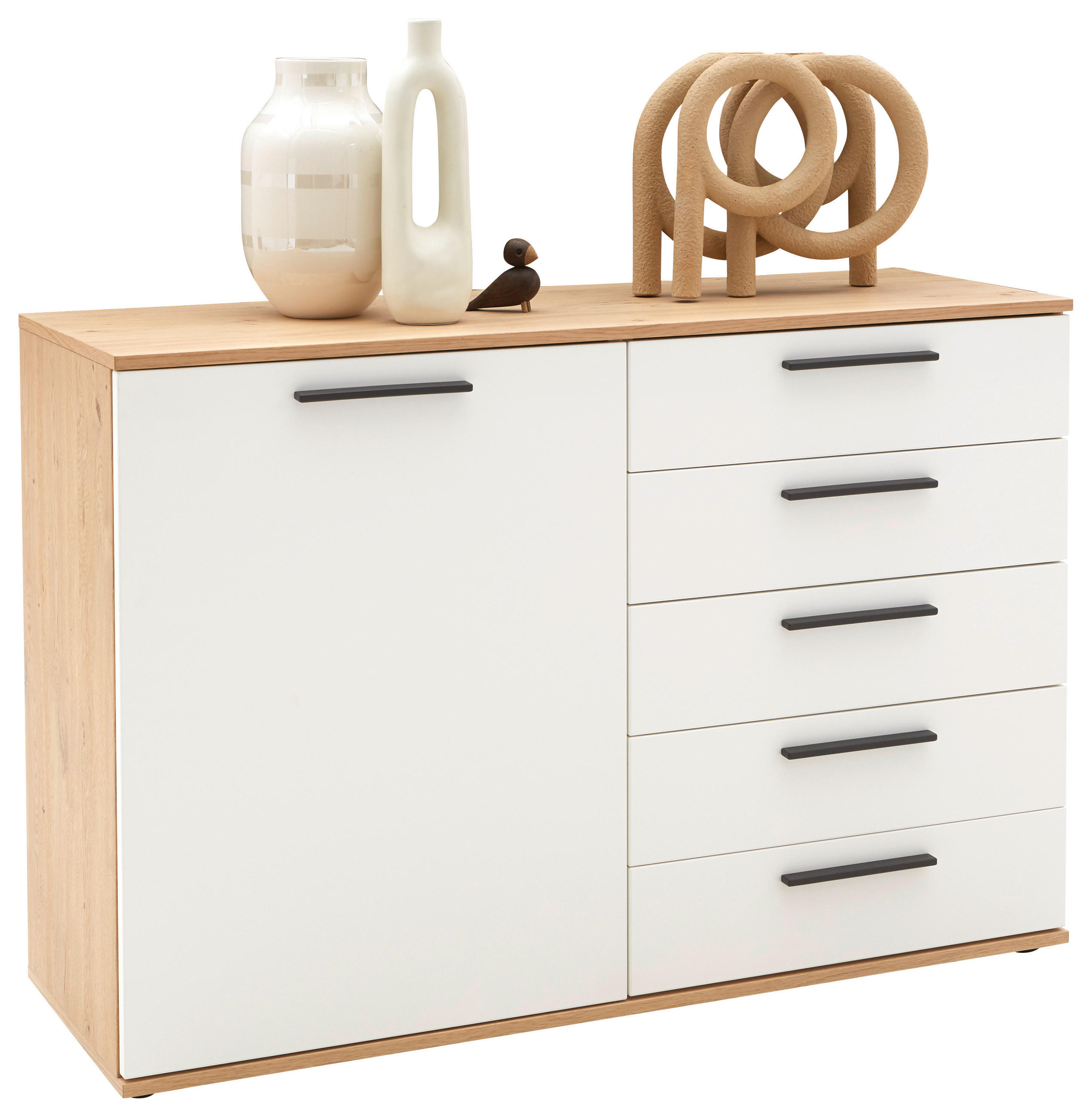 SIDEBOARD GALA 120/82,2/46 cm 5 Schublade(n)  - Eichefarben/Anthrazit, Design, Holz/Holzwerkstoff (120/82,2/46cm) - Dieter Knoll
