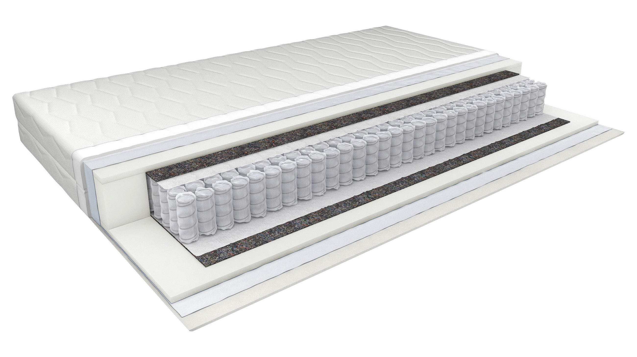 VZMETNICA 160/200 cm  - bela, Basics, tekstil (160/200cm) - Sleeptex