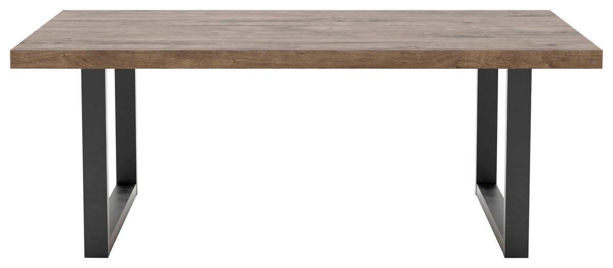 KONFERENČNÍ STOLEK, černá, koňaková, kov, kompozitní dřevo, 120/70/45 cm - černá/koňaková, Design, kov/kompozitní dřevo (120/70/45cm) - Livetastic