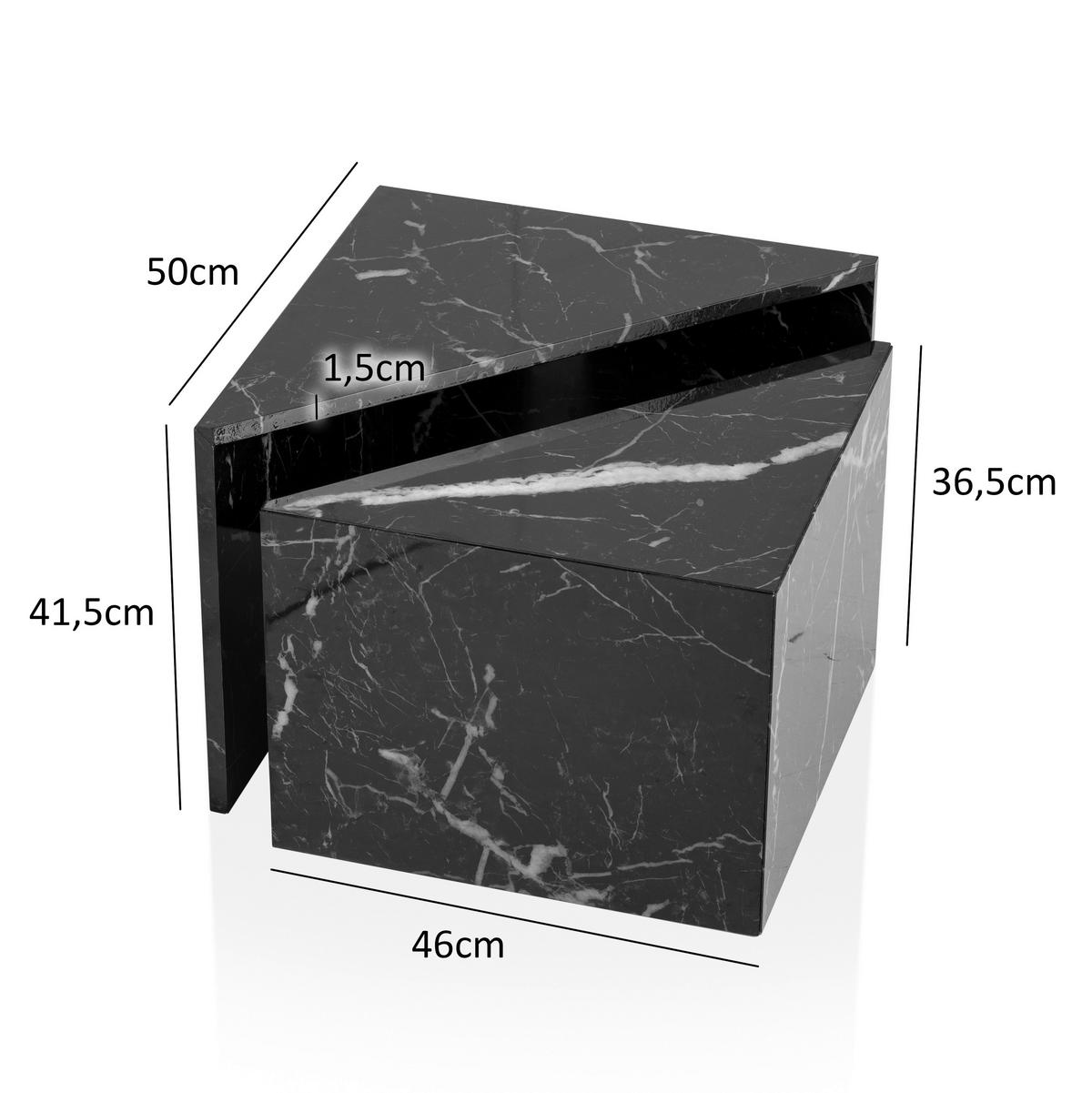 COUCHTISCH in Holzwerkstoff 50/50/41,5 cm   - Schwarz Hochglanz, Lifestyle, Holzwerkstoff (50/50/41,5cm) - Livetastic